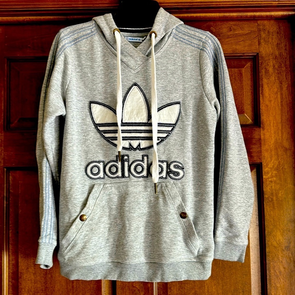 Vintage ADIDAS Appliqué Hoodie sweatshirt -L